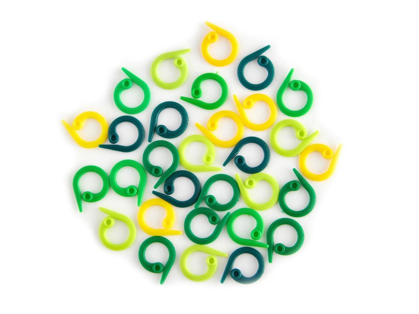 Knit Pro Split Ring Stitch Markers 30pc, open coil rings