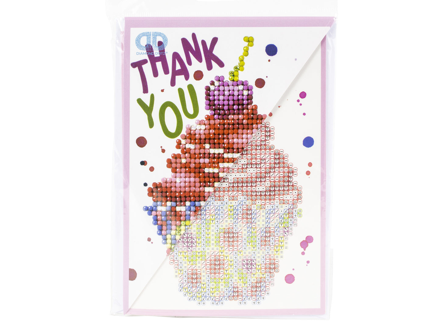 Thank You Diamond Dotz Diamond Art Greeting Card Kit 5"X7"