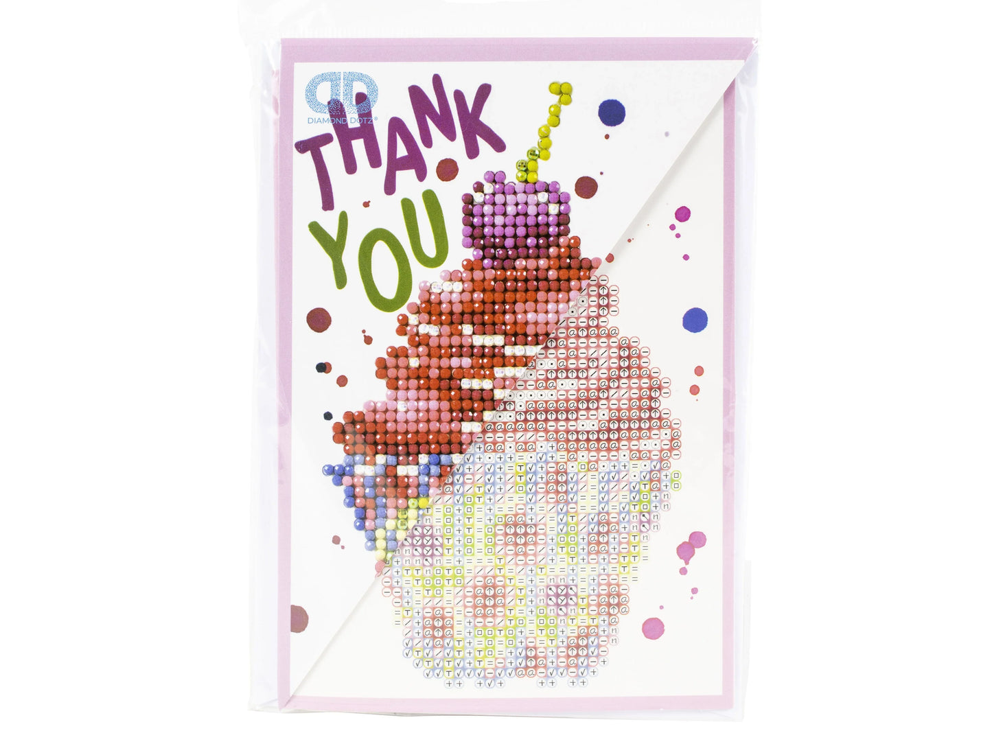 Thank You Diamond Dotz Diamond Art Greeting Card Kit 5"X7"