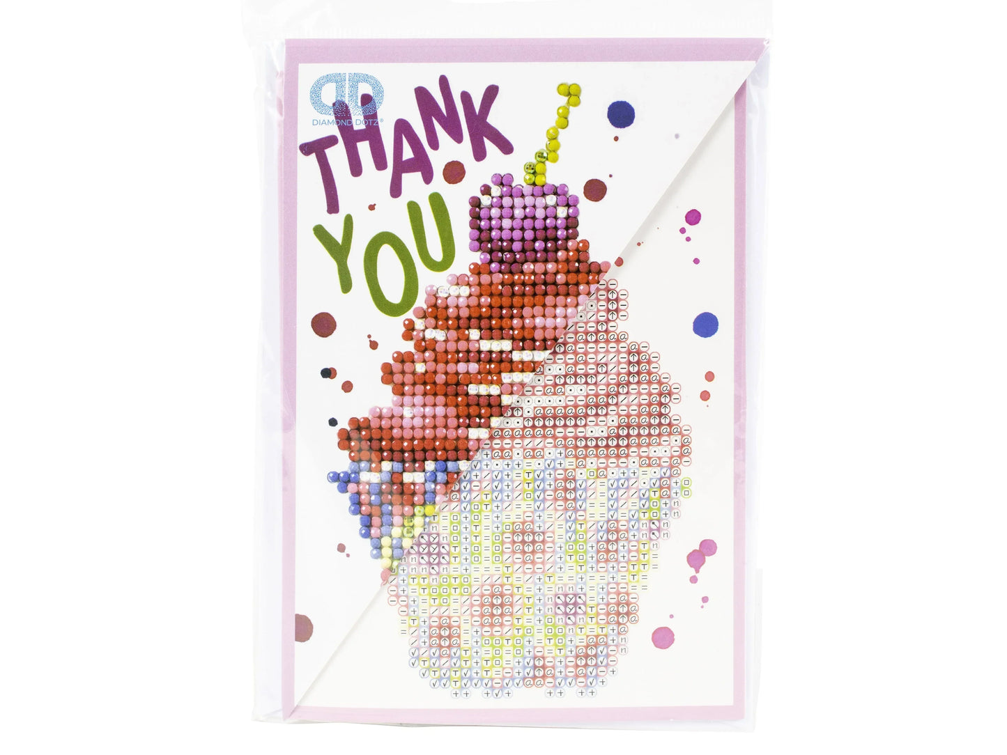 Thank You Diamond Dotz Diamond Art Greeting Card Kit 5"X7"