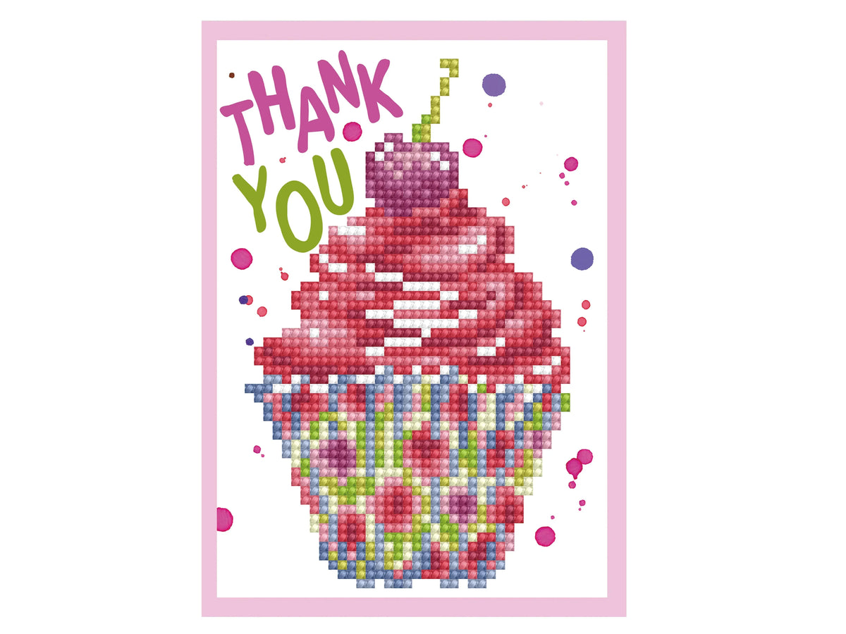 Thank You Diamond Dotz Diamond Art Greeting Card Kit 5"X7"