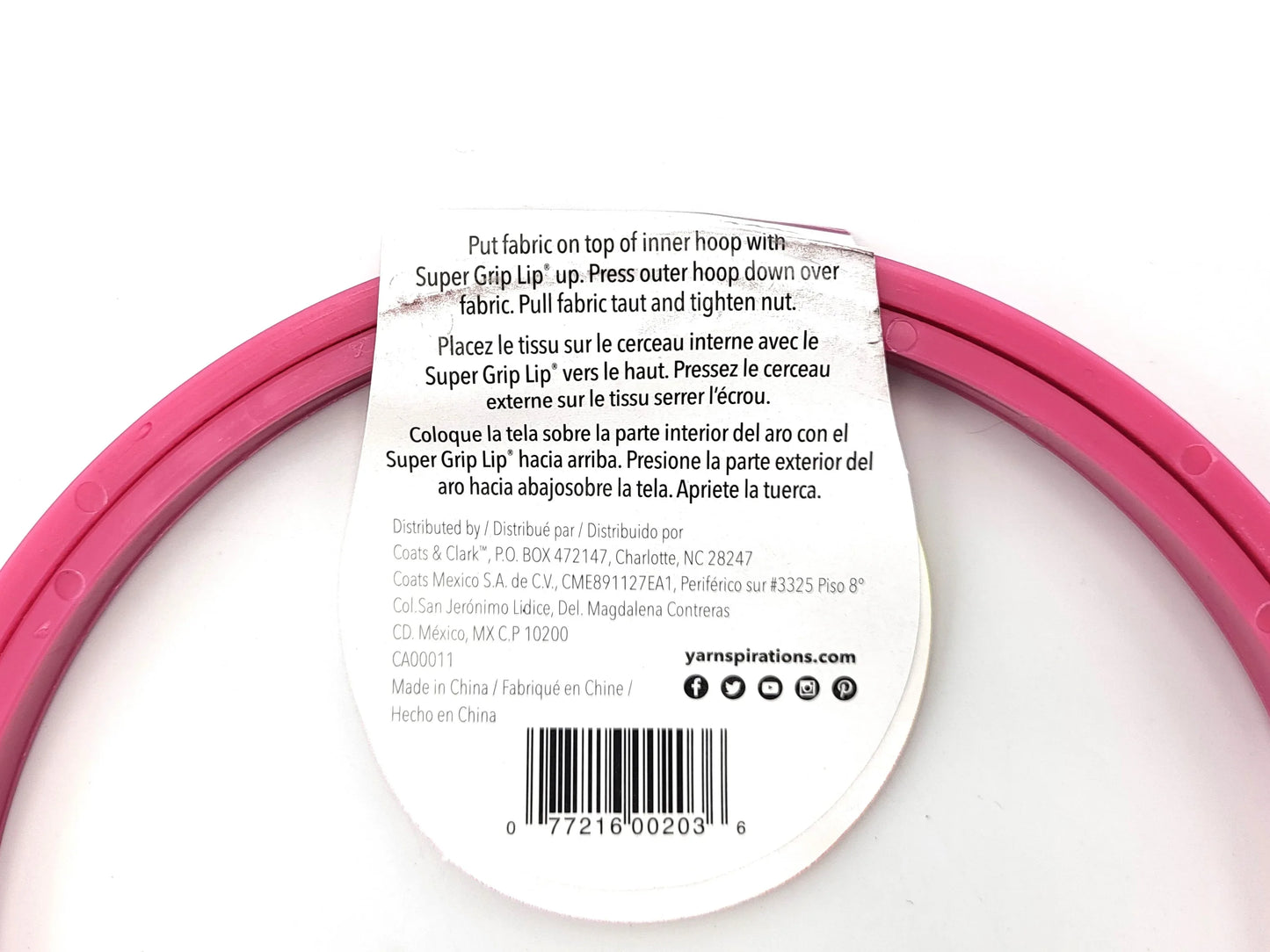 Susan Bates Hoop-La 4", 6", 7", 8", 10" Embroidery Hoop and Frame