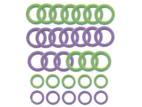 Clover Soft Stitch Ring Markers - 30 Pack (2 Sizes) for Fine to Medium Needles