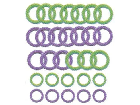 Clover Soft Stitch Ring Markers - 30 Pack (2 Sizes) for Fine to Medium Needles