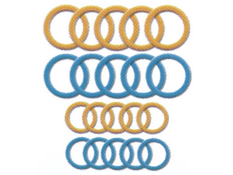 Clover Soft Jumbo Stitch Ring Markers, 2 sizes, 20pc
