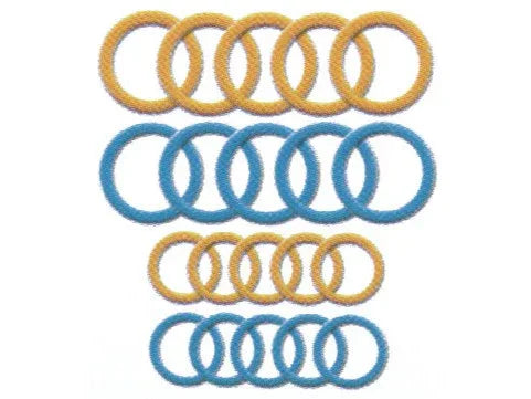 Clover Soft Jumbo Stitch Ring Markers - 20 Pack (2 Sizes) for Large Needles