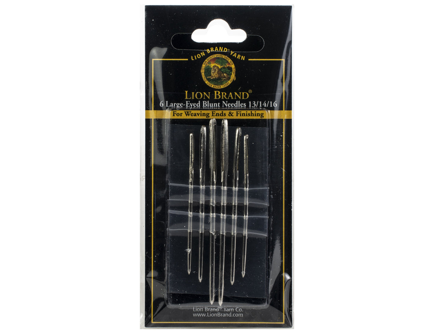 Large Eyed Blunt Needles 6pcs, sizes 13-16, Lion Brand