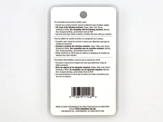 Dritz Metal Sewing Machine Bobbins 4pc, Class 15
