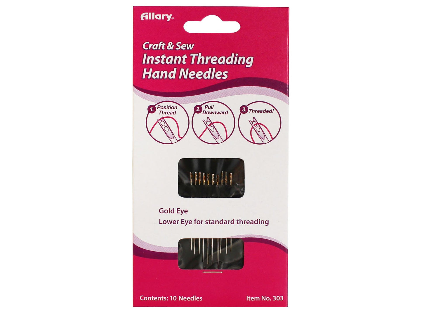 Allary Instant Threading Hand Needles 10pcs
