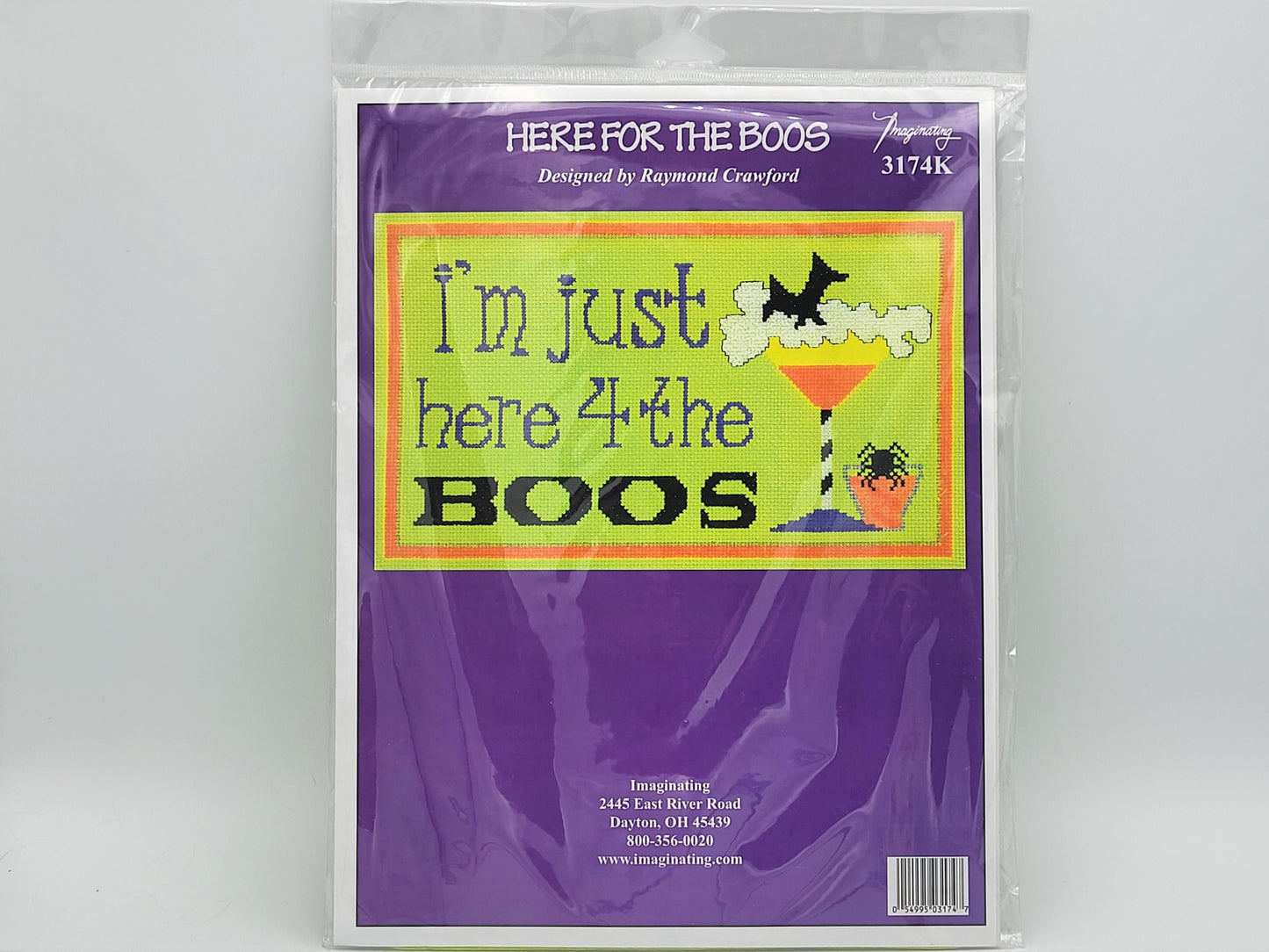 Imaginating Counted Cross Stitch Kit 11" x 7" - Here For The BOOs | Kit #3174