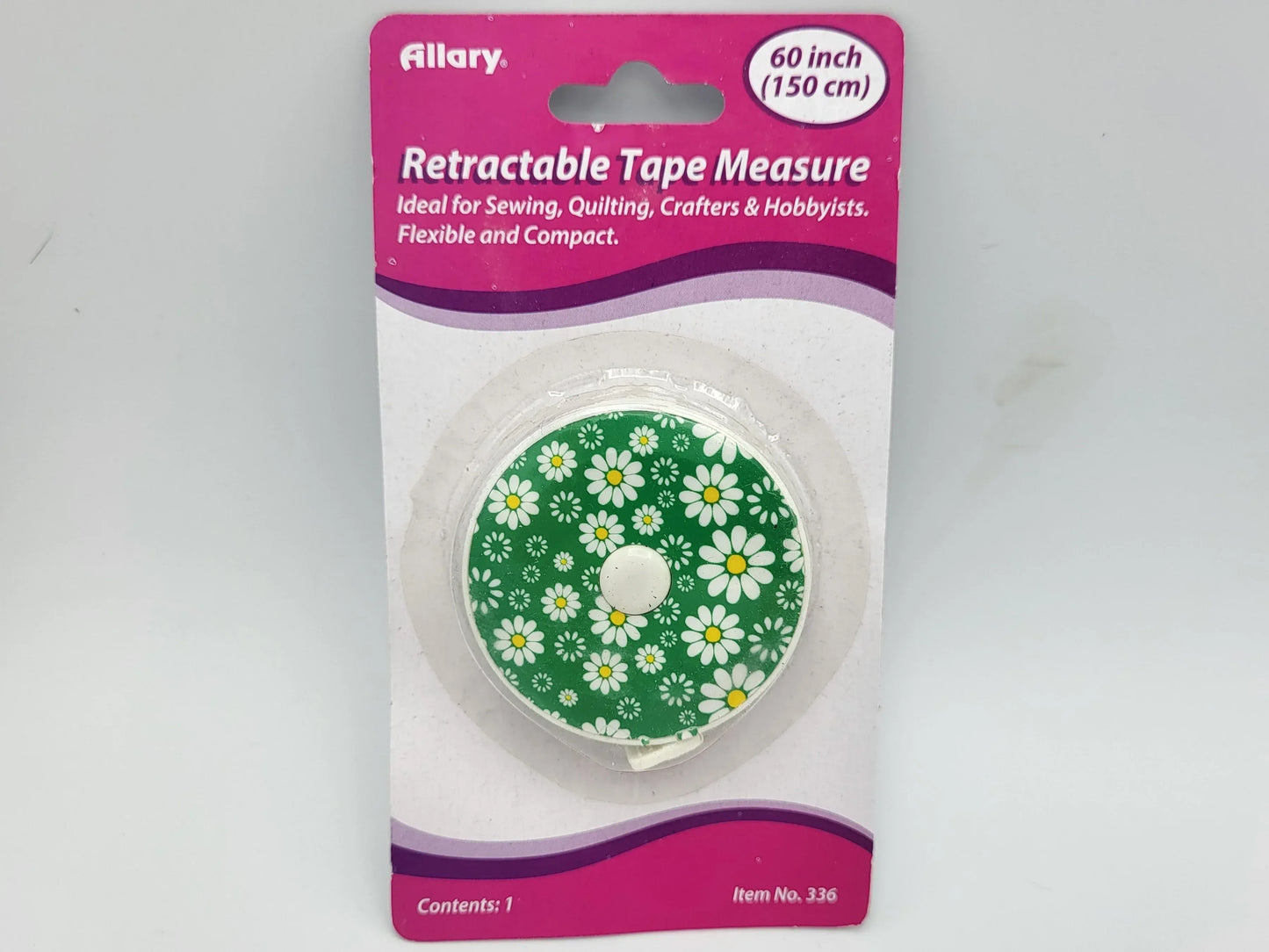 Allary Retractable Tape Measure 60", 3 floral prints