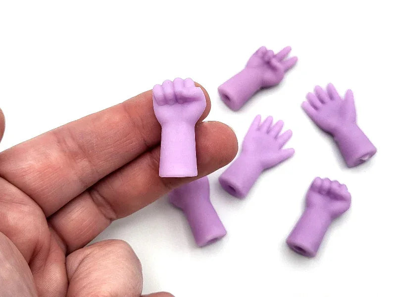 Knitting Needle Stoppers and Scissor Point Protector 6pc Hands