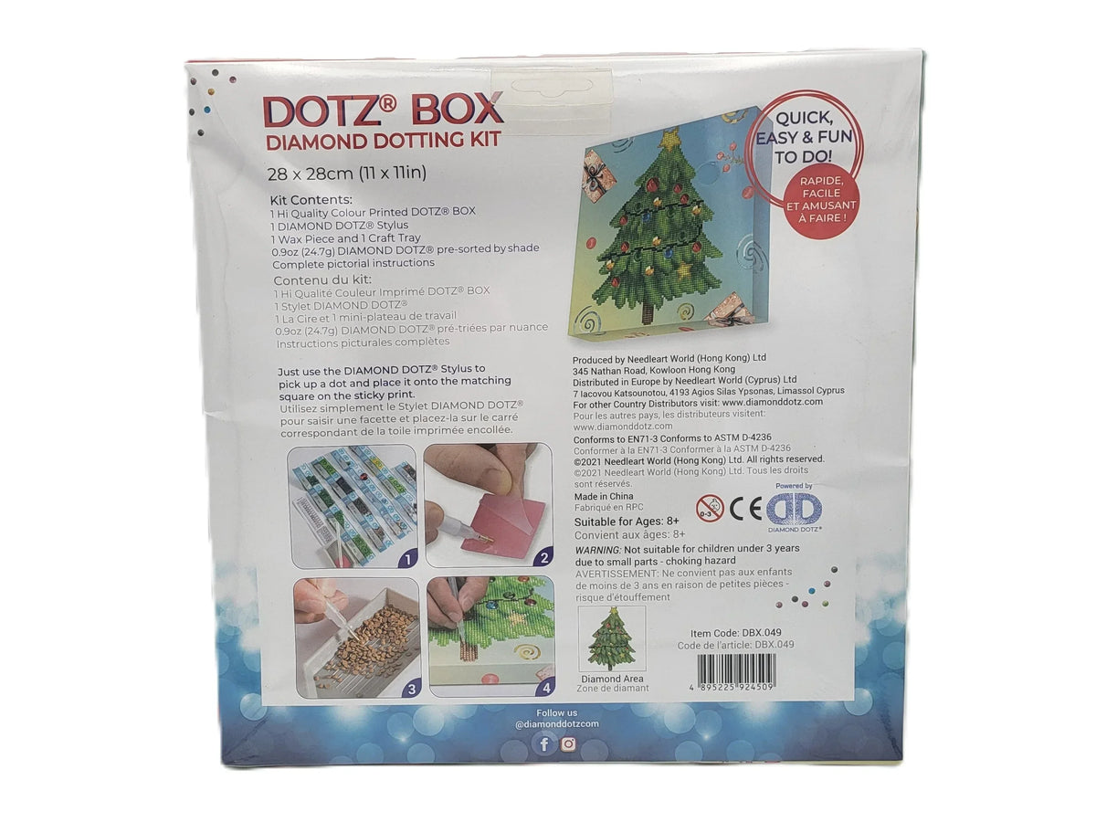 Diamond Dotz Diamond Art Box Kit 11"X11" - Merry Christmas Tree