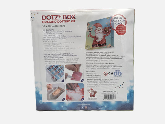 Diamond Dotz Diamond Art Box Kit 11"X11" - Santa Cheer