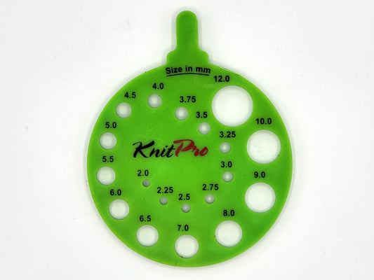 KnitPro Round Needle Gauge - Needle View Sizer - Envy