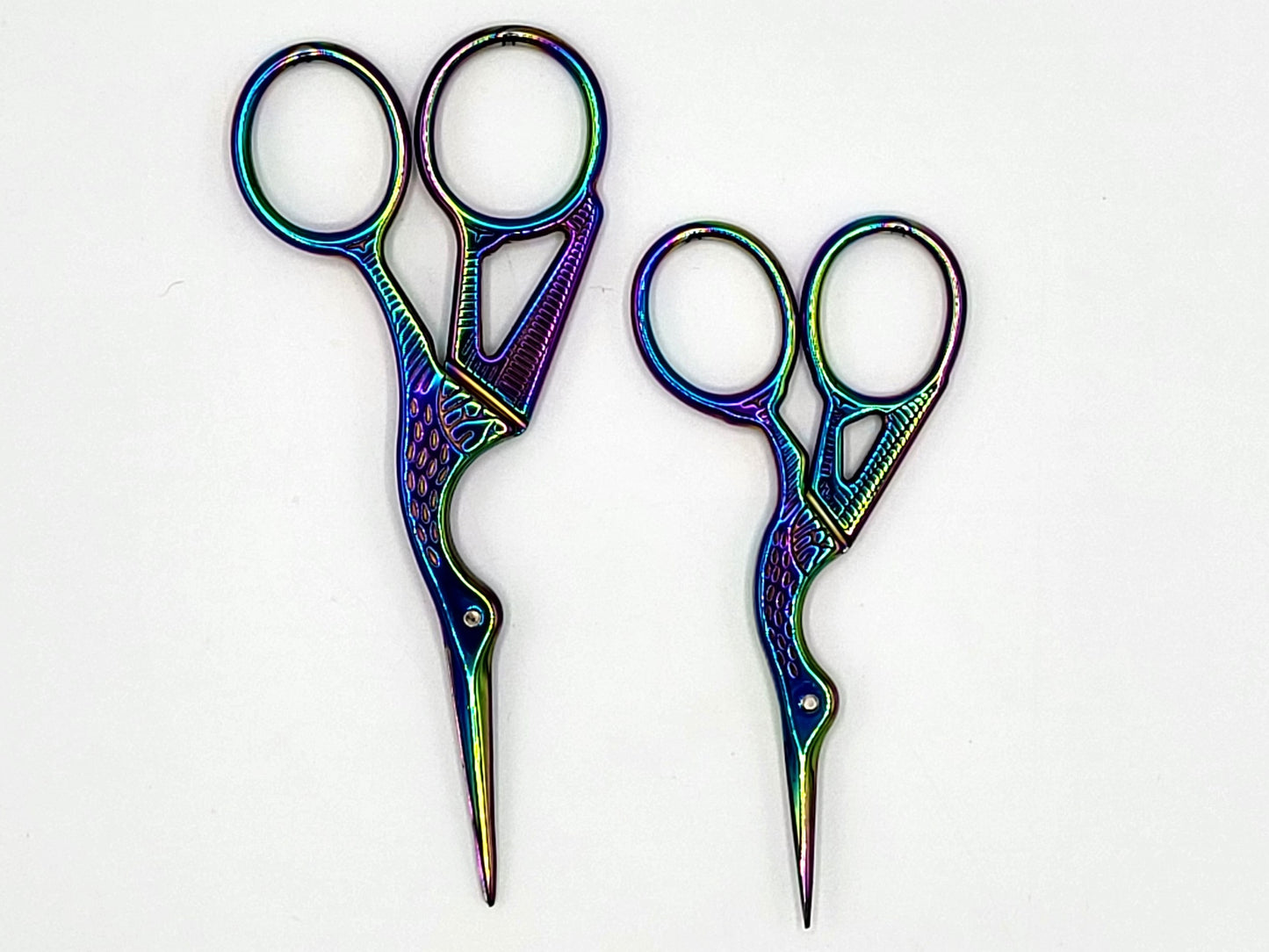 Small Craft Crane Scissors, 3.50" and 4.50" | Embroidery scissors, thread snips, crochet and knitting supplies, cross stitch scissors