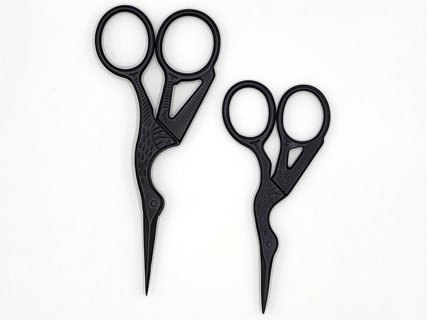 Small Craft Crane Scissors, 3.50" and 4.50" | Embroidery scissors, thread snips, crochet and knitting supplies, cross stitch scissors