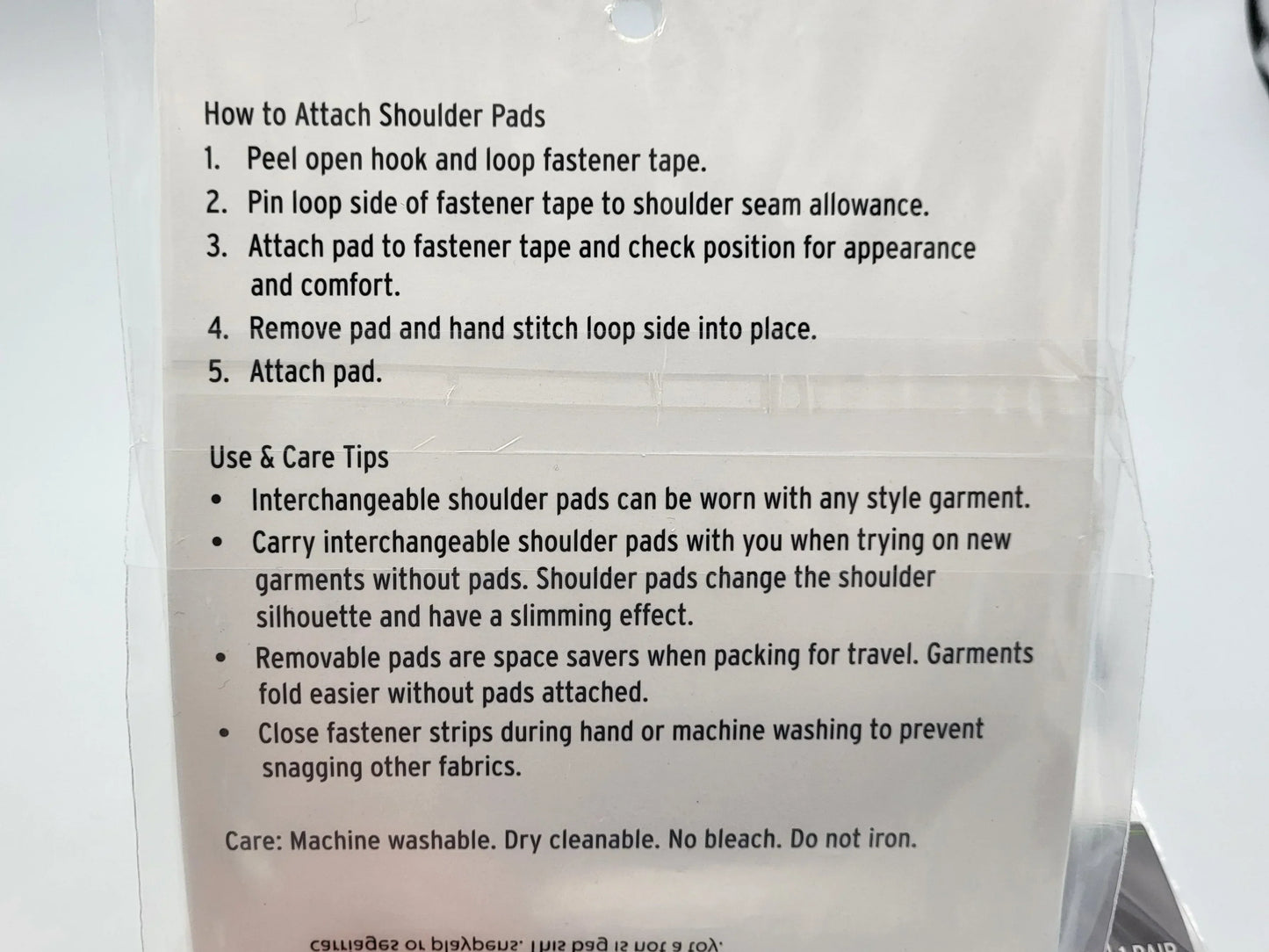 Covered Shoulder Pads by Fabany - Set-in and All-Purpose pads, set of 6