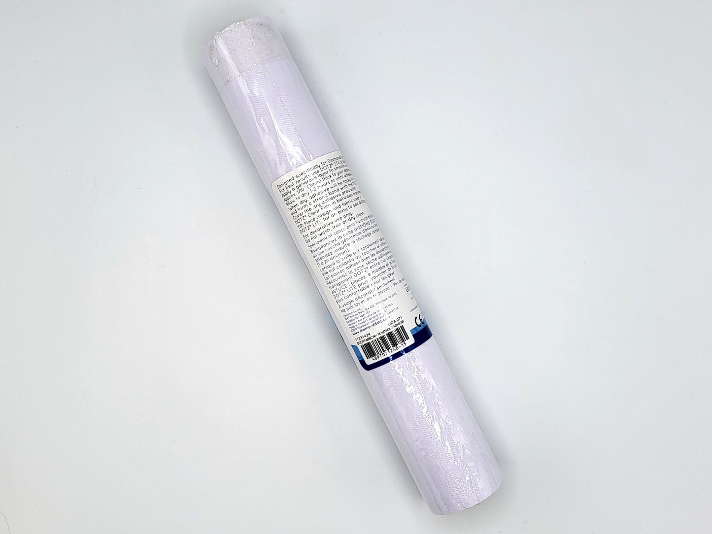 Diamond Dotz Gridded Fabric Roll Without Adhesive 12"X19" White