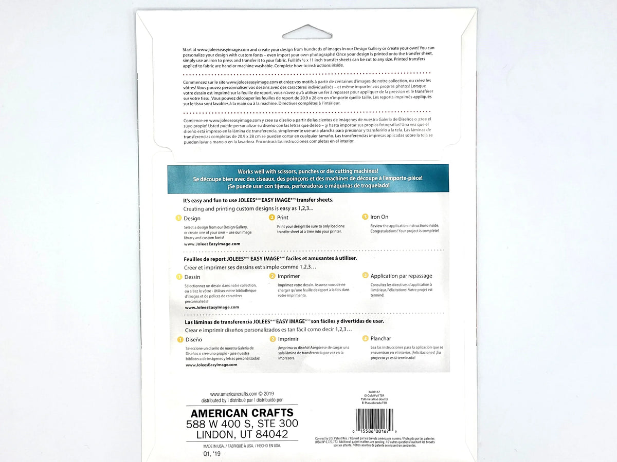 Jolee's Boutique Easy Image Foil Transfer Kit - 2 parchment sheets