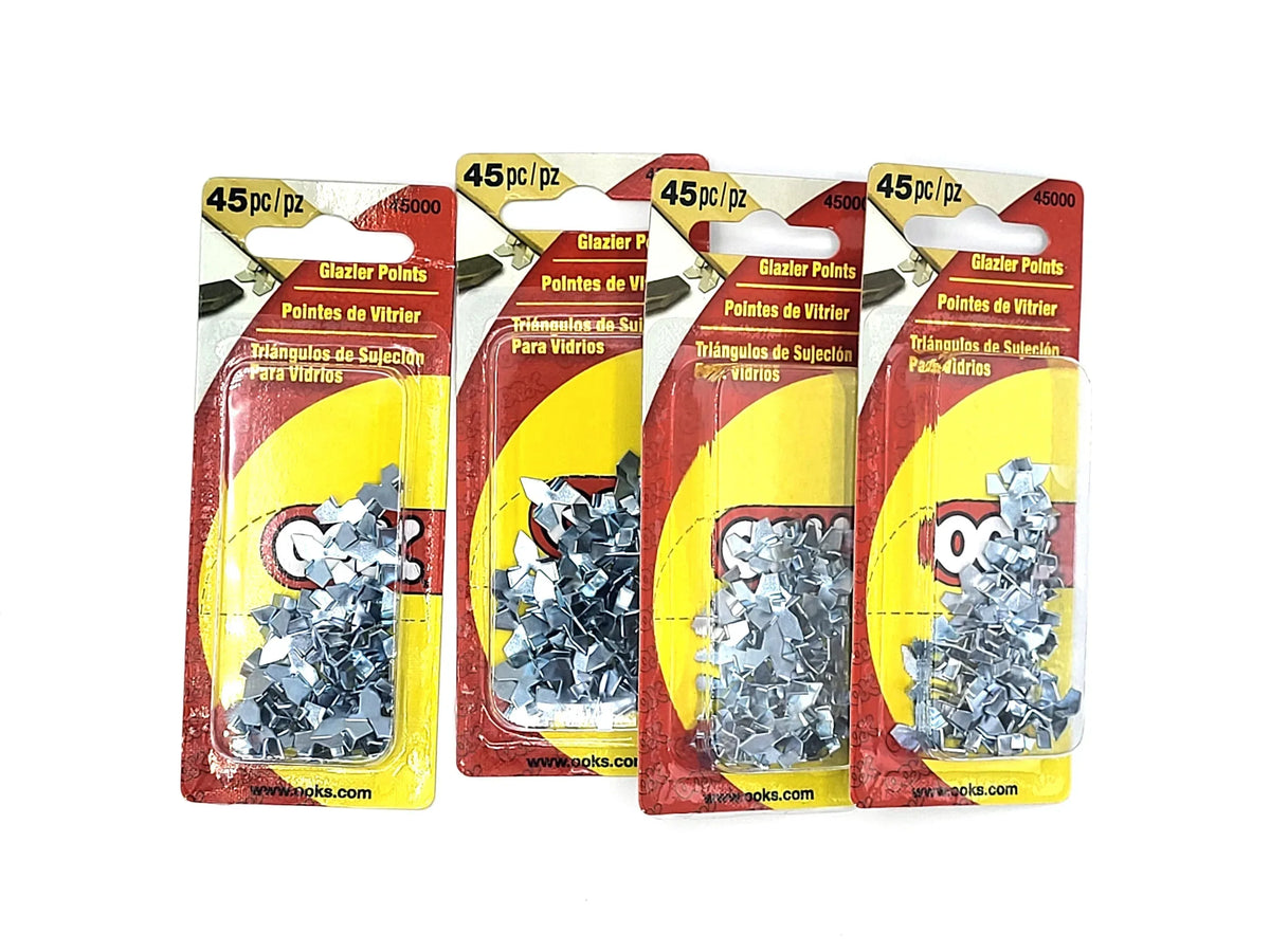 OOK Glazier Push Points, 45pcs, Lot of 4 packages