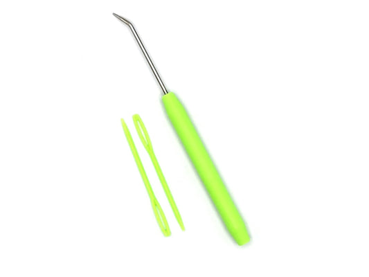 Knitting Loom Set, 3pc - Knitting Hook Tool and 2 plastic Needles