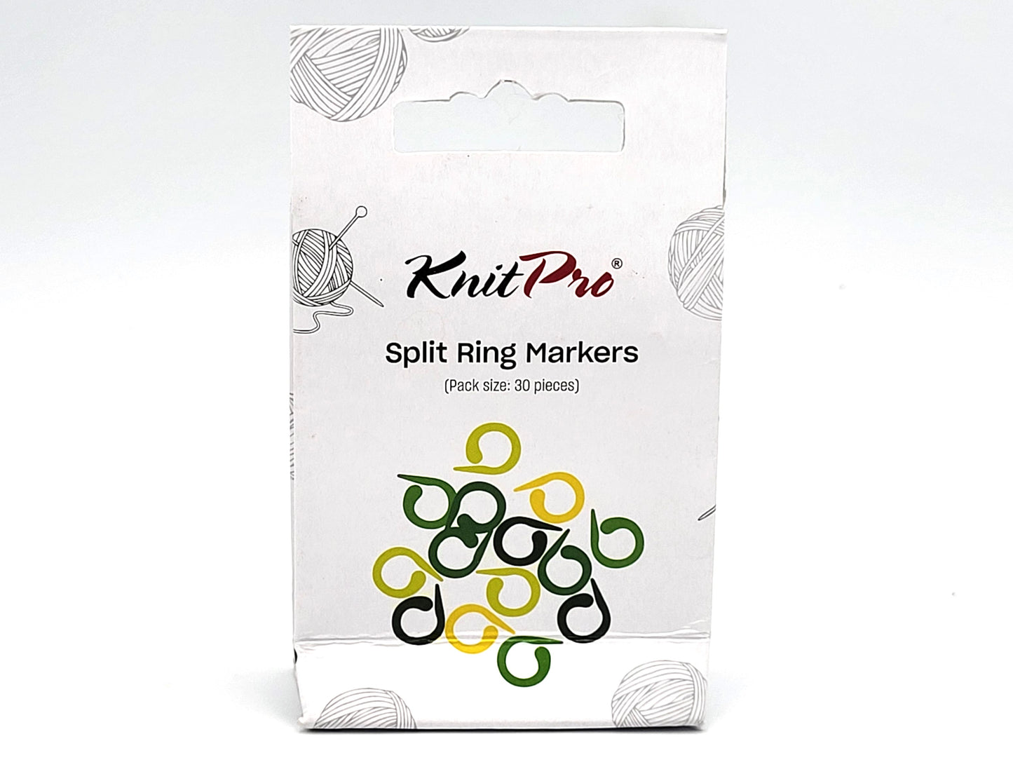 Knit Pro Split Ring Stitch Markers 30pc, open coil rings