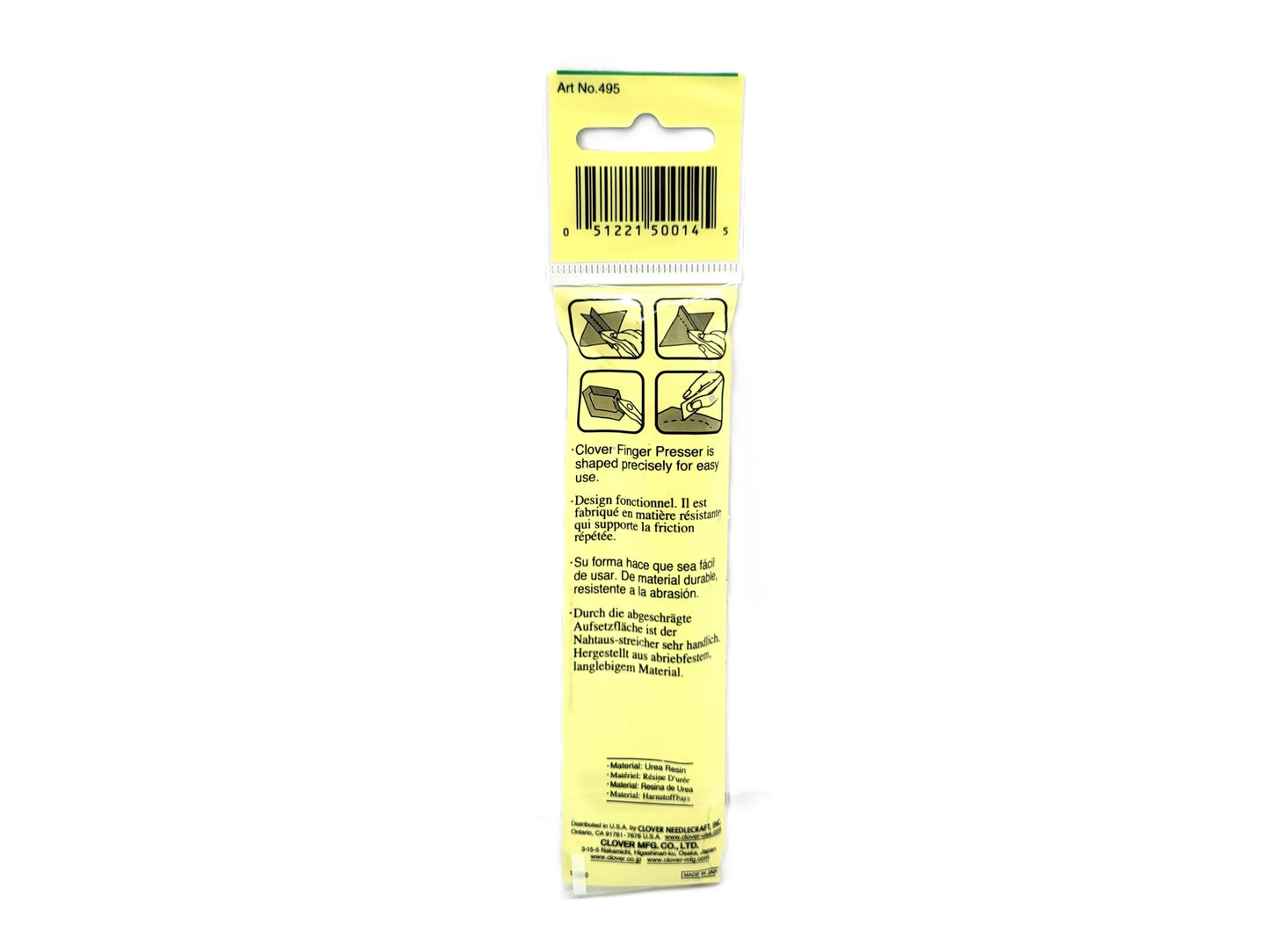 Clover Finger Presser and Marker, 5" handle