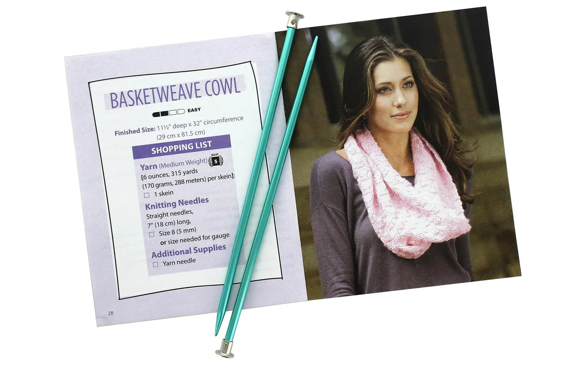 Knit Kit - Learn To Knit Softcover Book - includes Knitting Needles in box