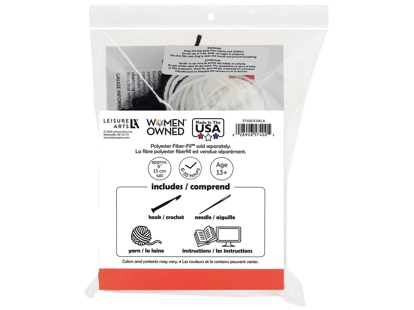 Koala Crochet Kit for beginners, Amigurumi animals, Leisure Arts