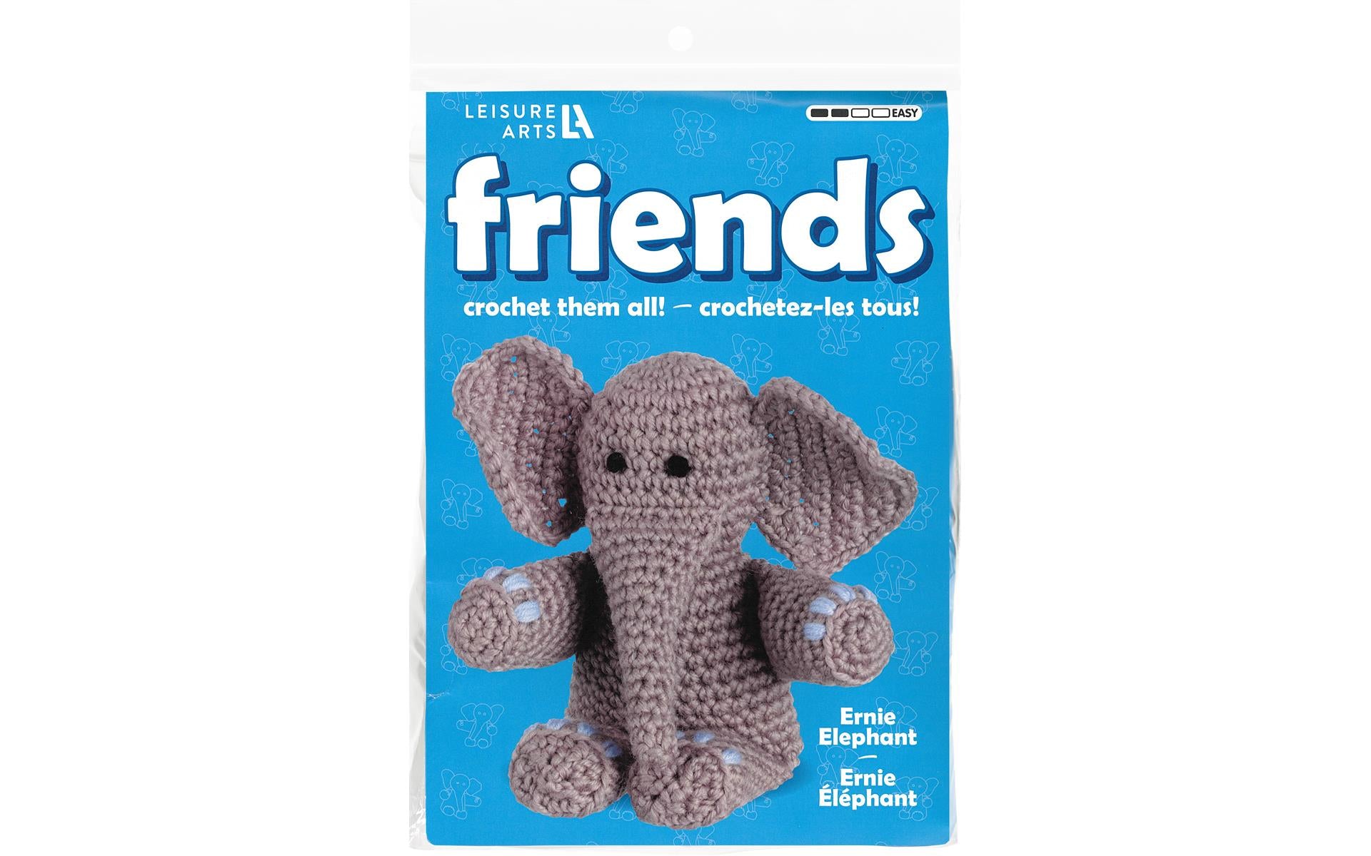 Leisure Arts, DIY Crochet Kit Amigurumi Elephant – KarensHobbyRoom