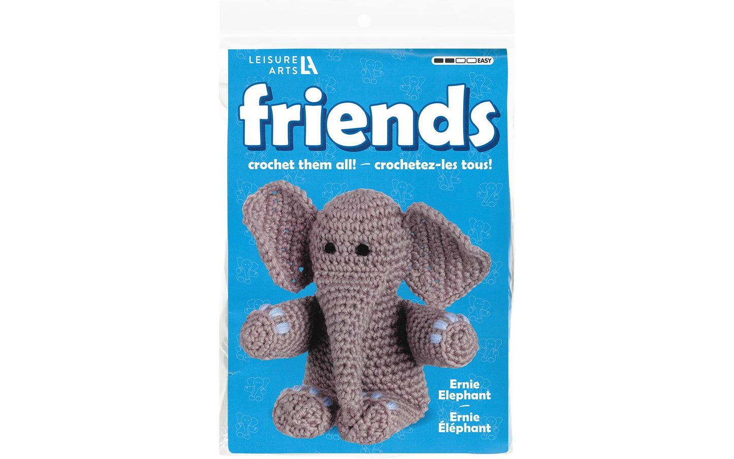 Elephant Crochet Kit for beginners, Amigurumi animals, Leisure Arts