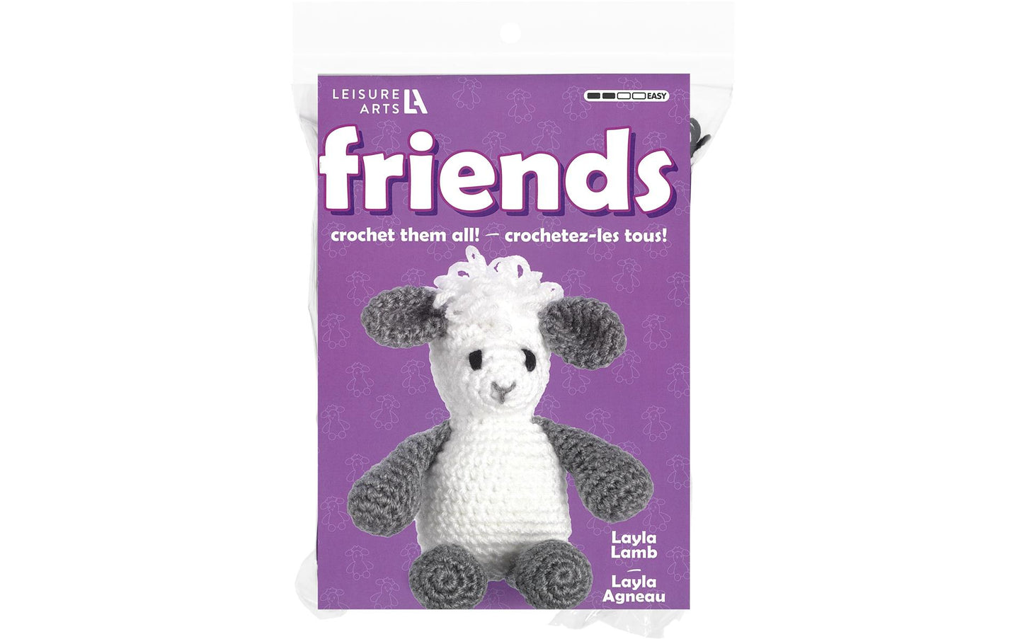 Lamb Crochet Kit for beginners, Amigurumi animals, Leisure Arts