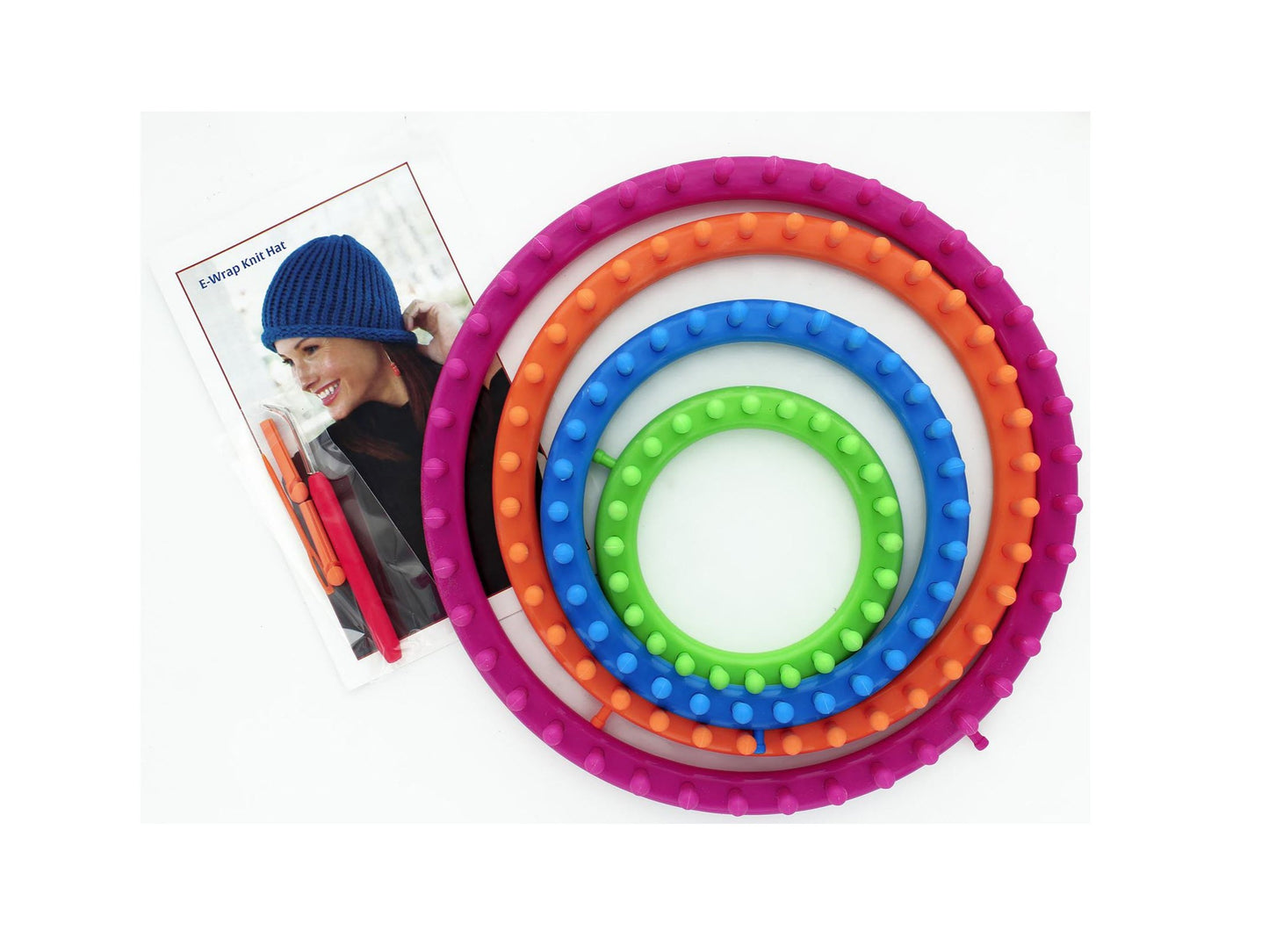 Leisure Arts Round Looms With Hook - 7pc set