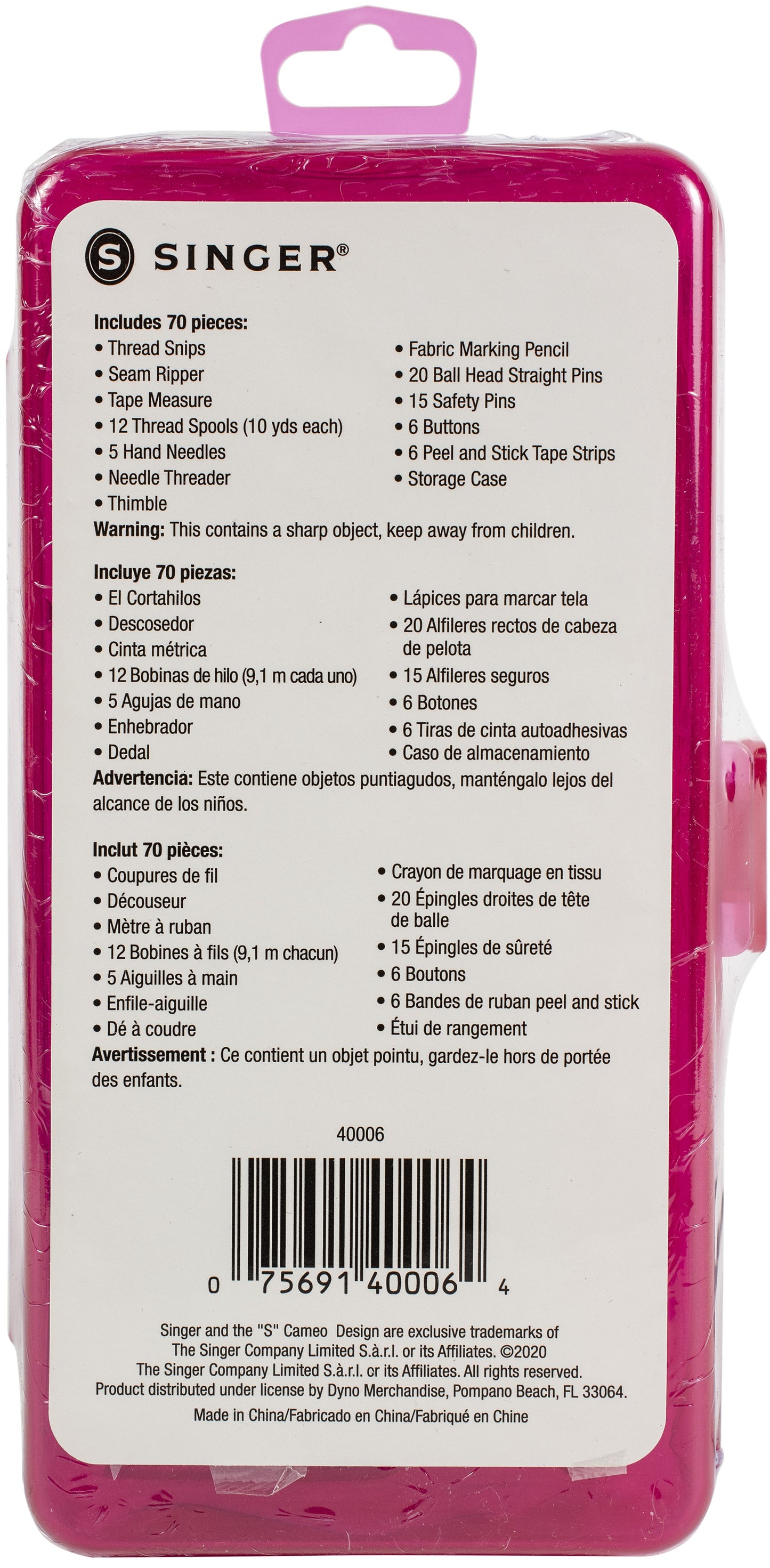 Singer Survival Sew Kit 70pcs