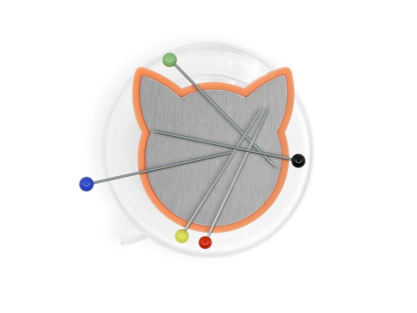 Dritz Coral Cat Pin Magnet, needle minder