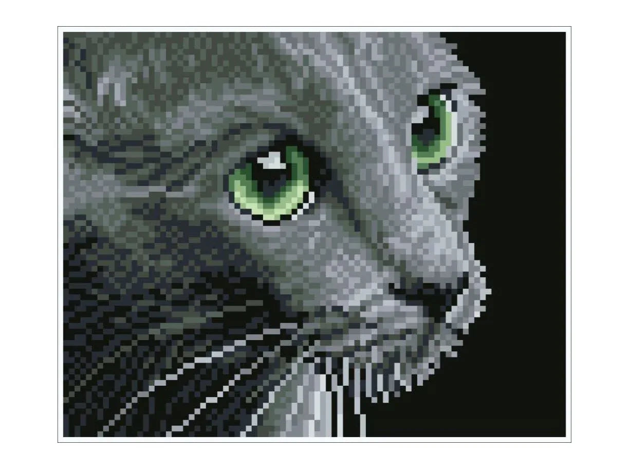 Diamond Dotz - Simply Dotz Diamond Art Kit - 10"X8" - Smokey Grey Cat