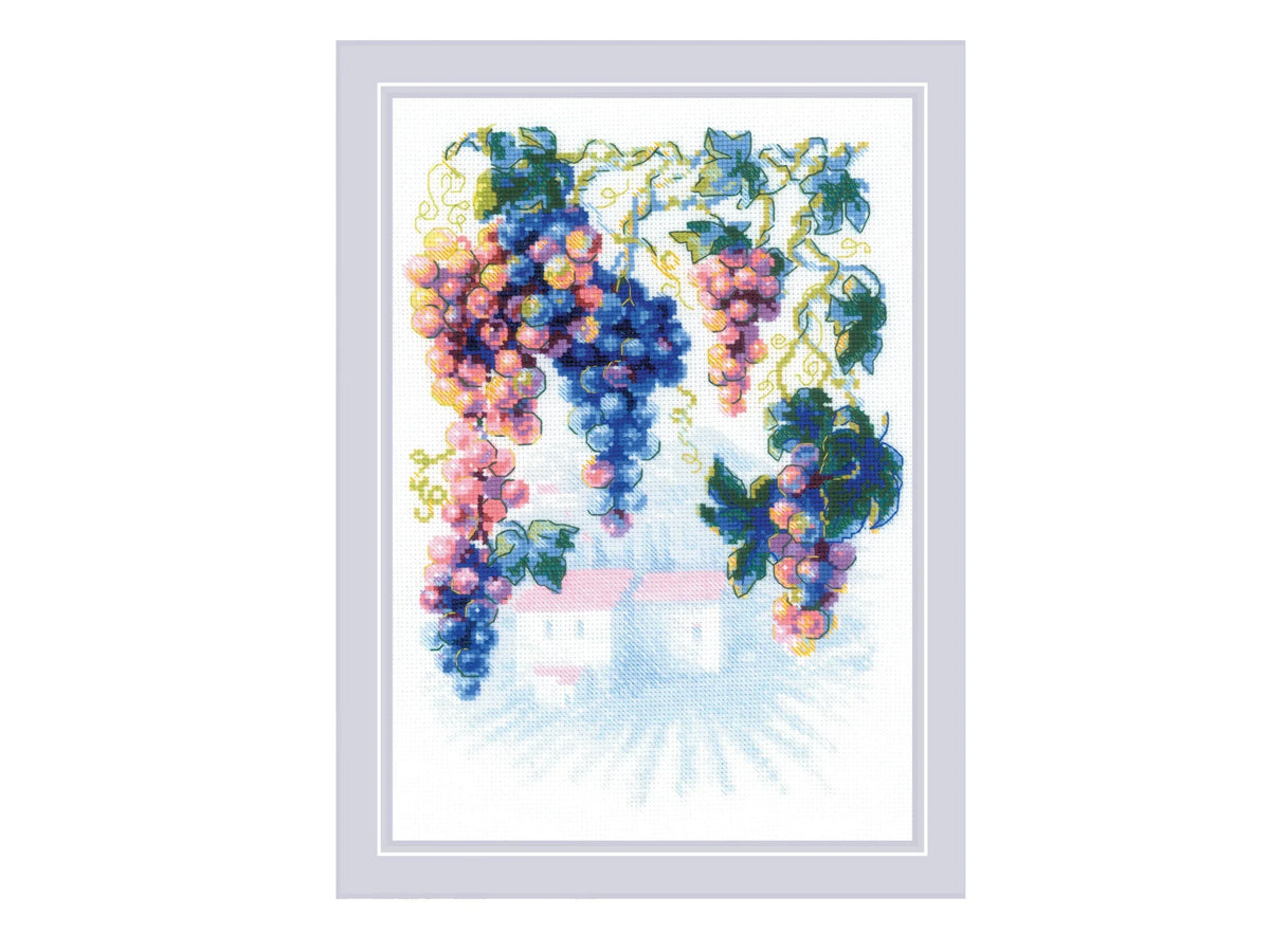 Riolis Generous Grapevine Cross Stitch Kit - 8.25"x11.75" 14-Count Botanical Design