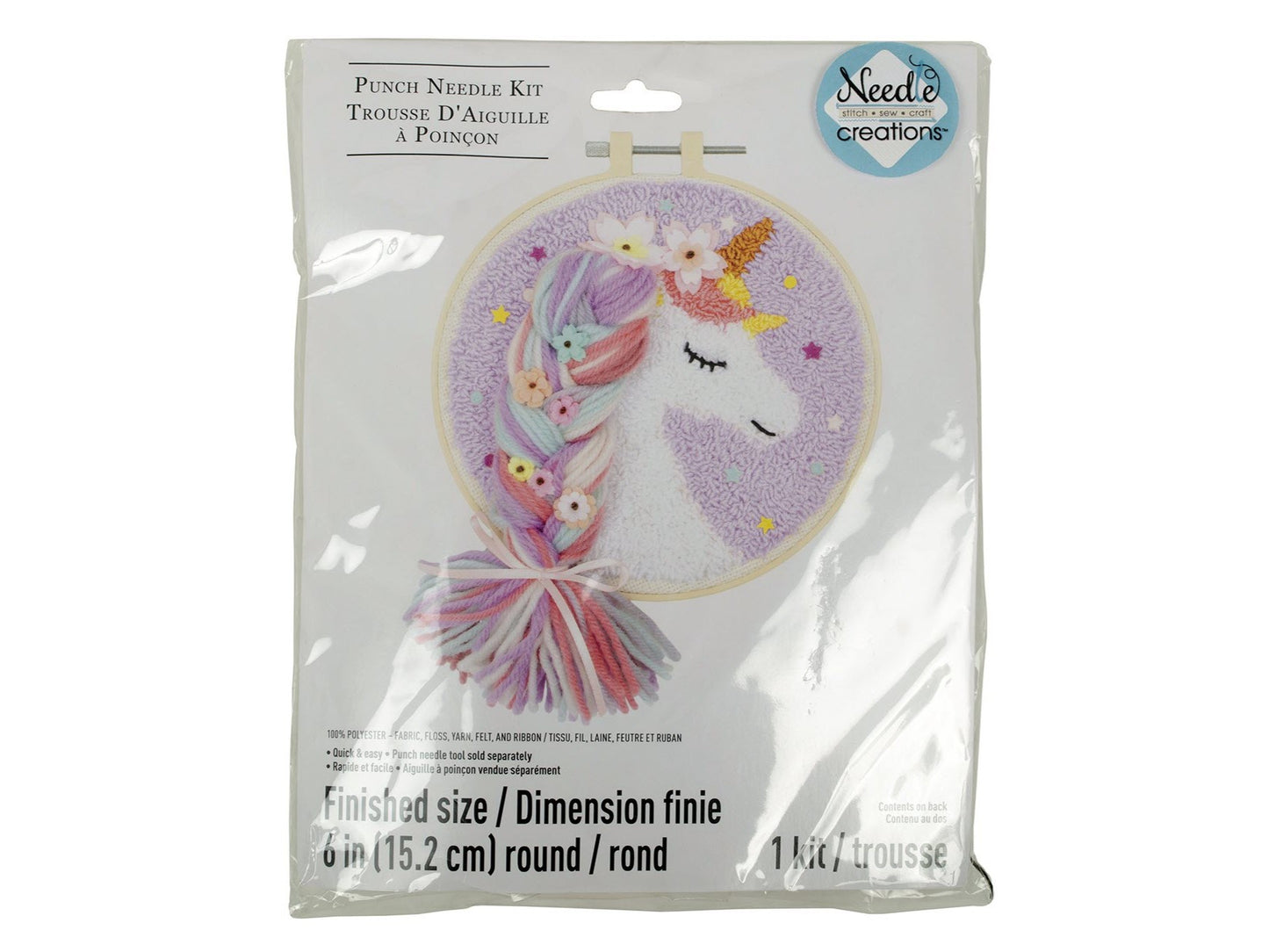 Punch Needle Kit 6" Round - Unicorn by Fabric Editions