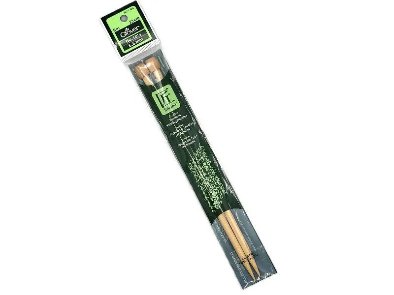 Clover Takumi Bamboo Single Point Knitting Needles 9in 10.5 6.5mm