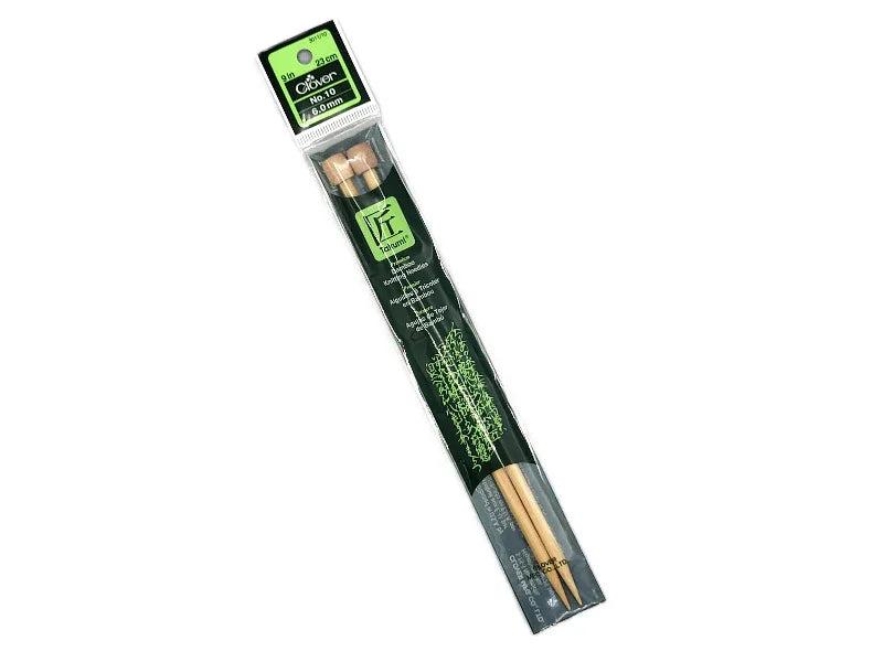 Clover Takumi Bamboo Single Point Knitting Needles 9in 10 6mm front