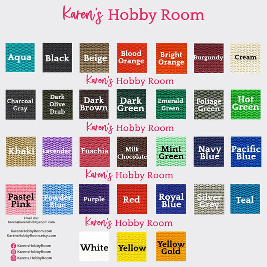 1" Lightweight Polypropylene Webbing by the yard