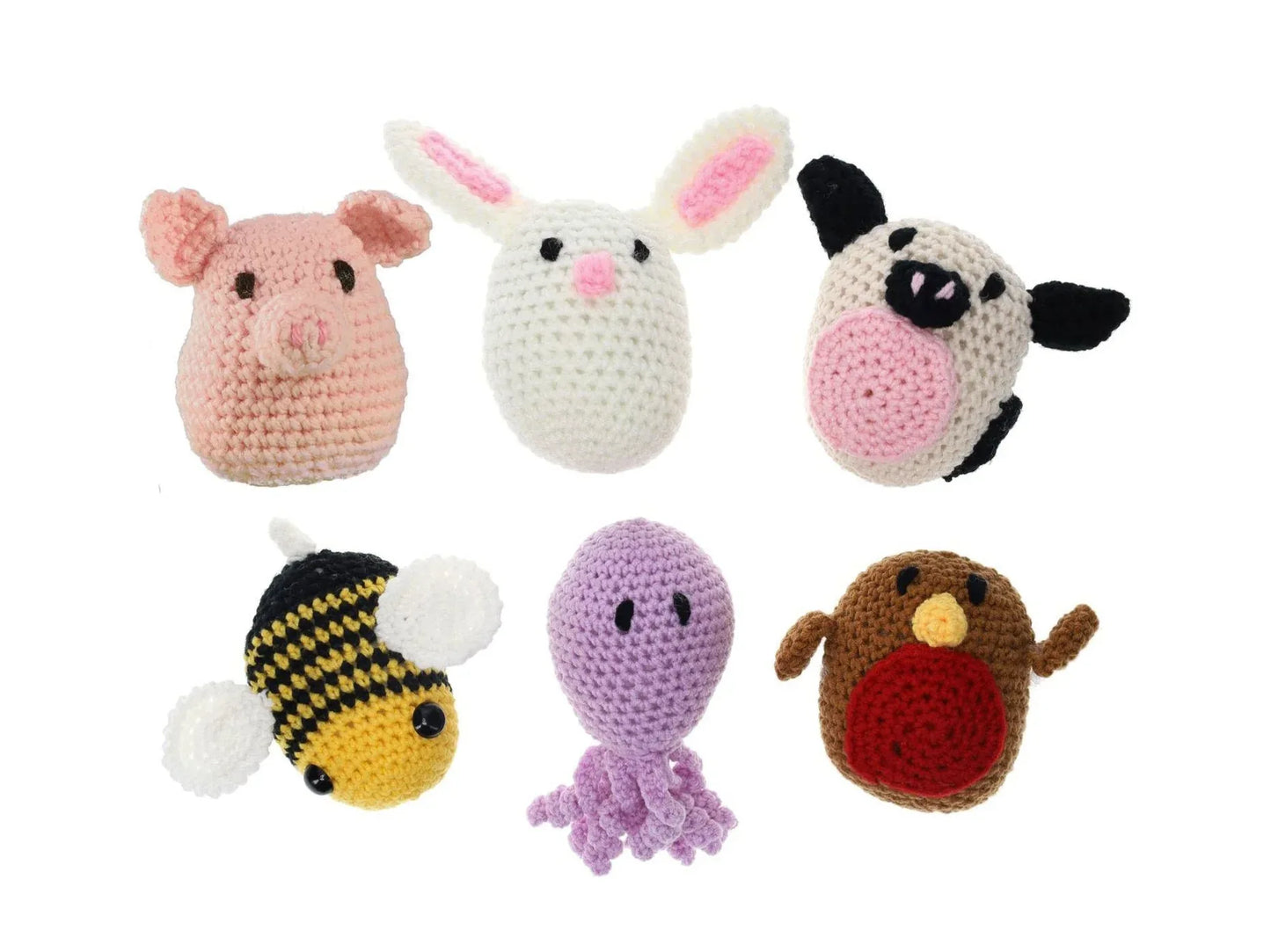 Pudgies, Basil Bunny, DIY Crochet Kit for beginners, Amigurumi animals, Leisure Arts