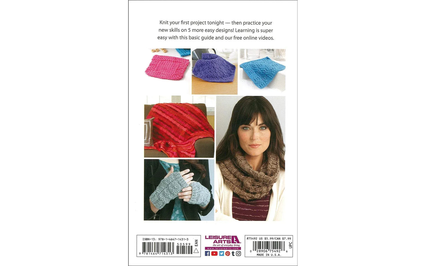 Learn to Knit Book - Softcover book - Leisure Arts