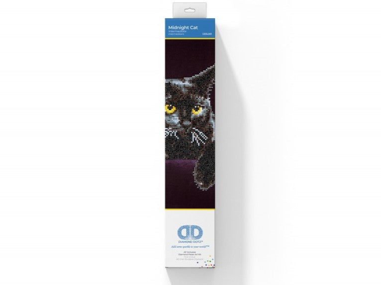 Diamond Dotz Facet Art Kit Intermediate Midnight Cat, 11 x 14"