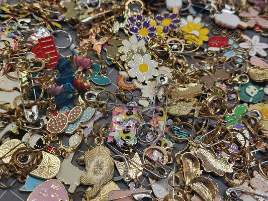 Mystery 10pc Stitch Markers for Knitting and Crochet | Crochet stitch marker, progress keeper, project bag charm, crochet accessory