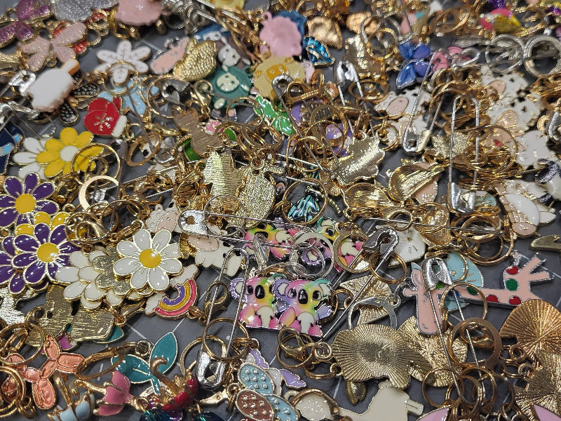 Mystery 10pc Stitch Markers for Knitting and Crochet | Crochet stitch marker, progress keeper, project bag charm, crochet accessory