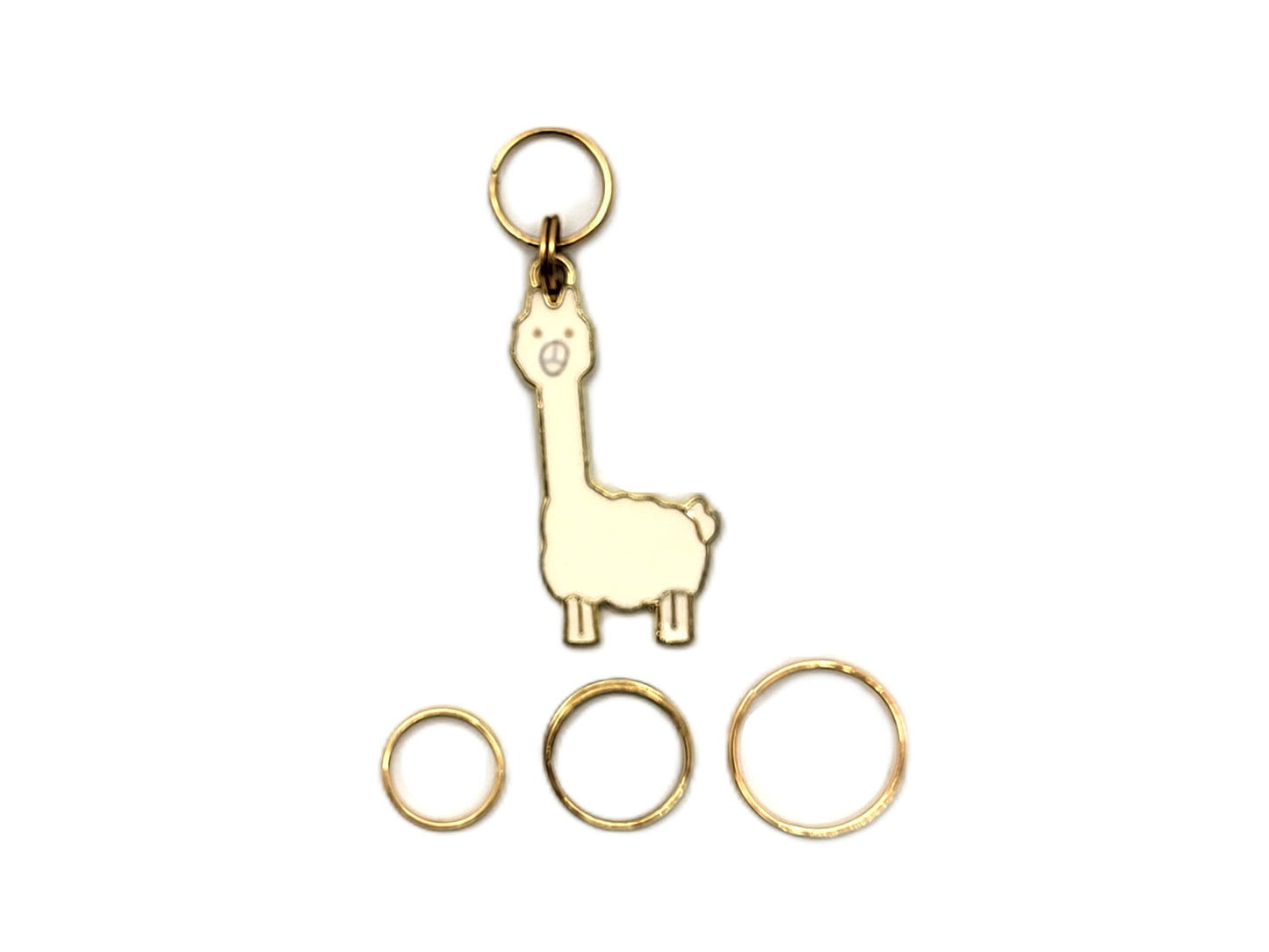 Alpaca & Llama Stitch Markers | Enamel Charm Stitch Markers 3pc