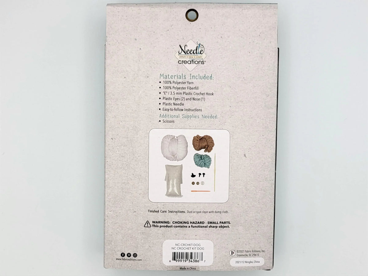 Crochet Kit - Dog - Fabric Editions Needle Creations