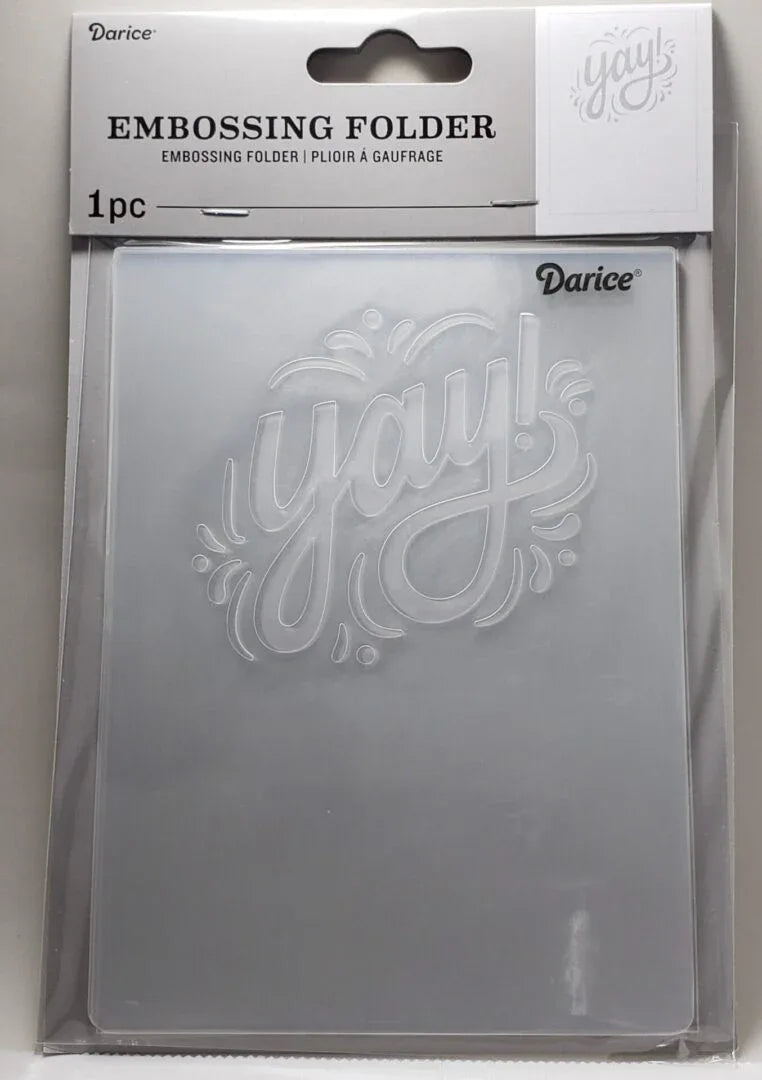 Darice Embossing Folder, "YAY" 30032602